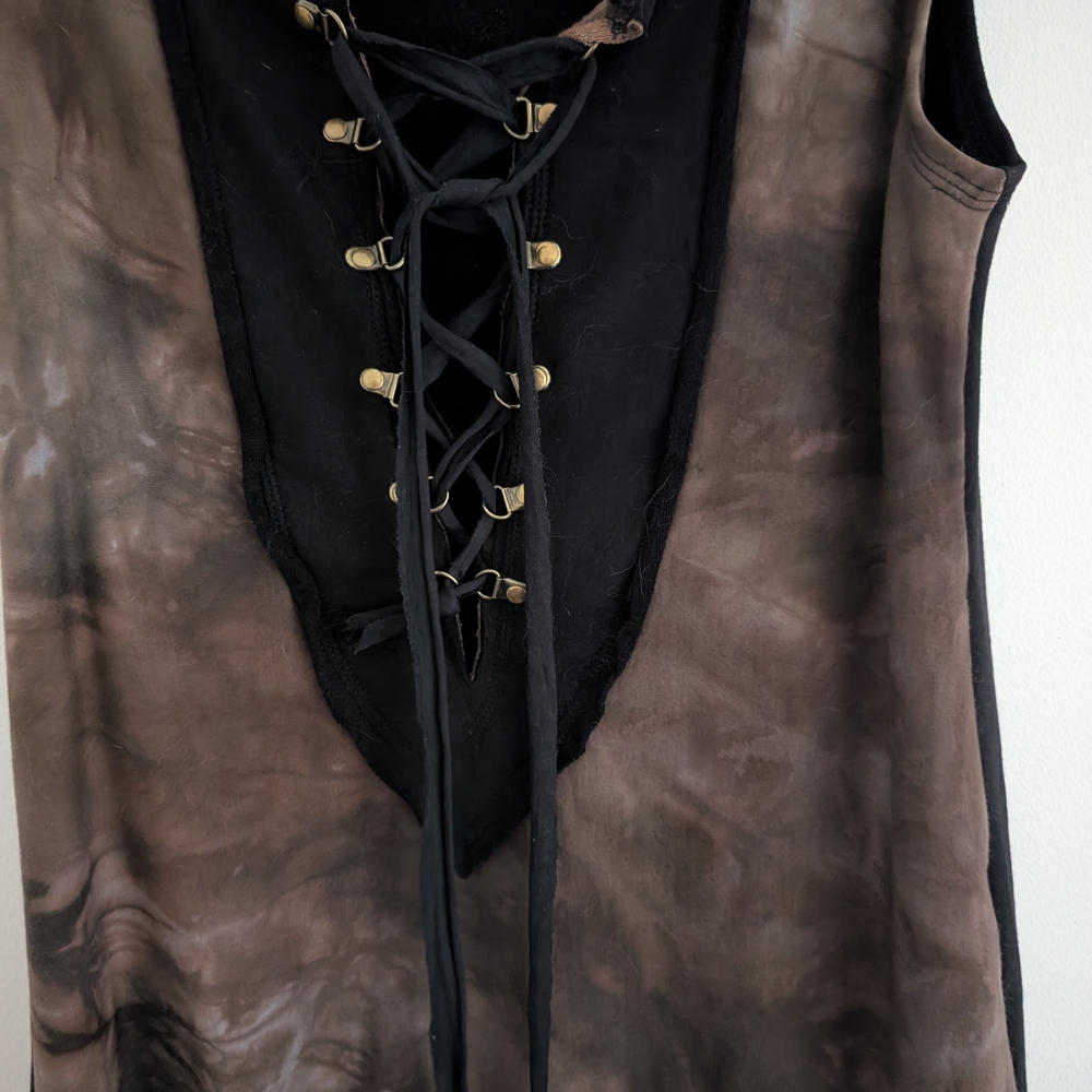 Indie Designer Sissy Nachreiner Lace-Up Women's Tank Top - Picture 2 of 3